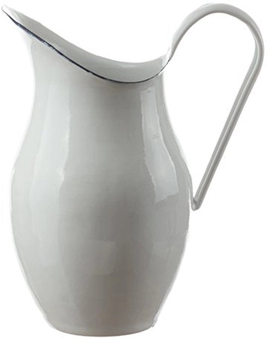 Pentola da cucina in emaillo - 2,5 litri - bianca - eco sostenibile