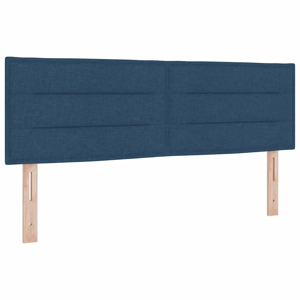 Letto a Sorgente LED con cuscino Blu 140 x 190 cm Tessuto 3342365