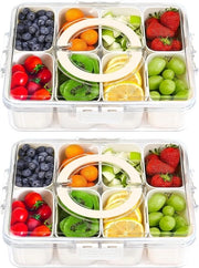 Portatile contenitore per snack e frutta con coperchio e maniglia - Ideale per feste e ricevimenti