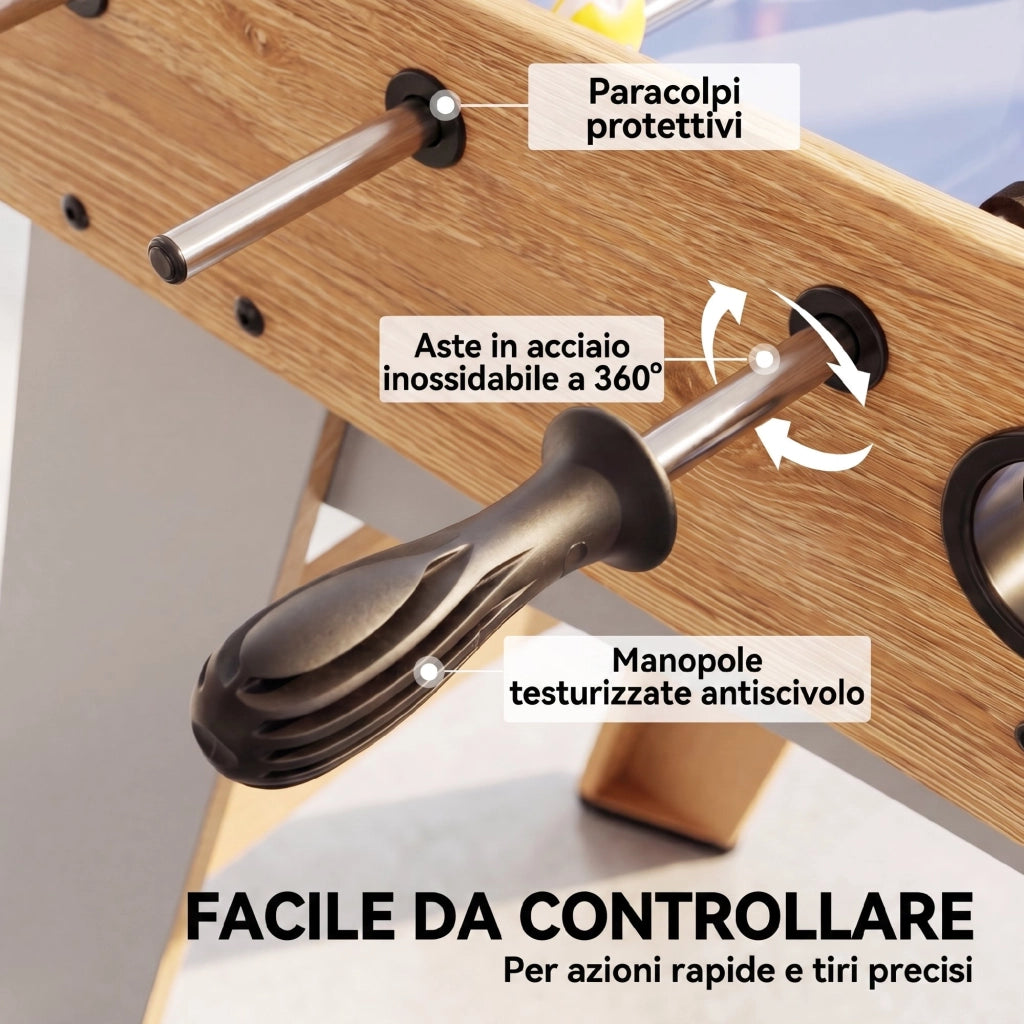 Calcio Balilla Mini Tavolo ¨C Xylo ¨C 89 cm, 2 Segnapunti, Viola