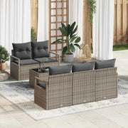 Set Divano da Giardino con cuscino 6 pcs Grigio polyrattan 3354928