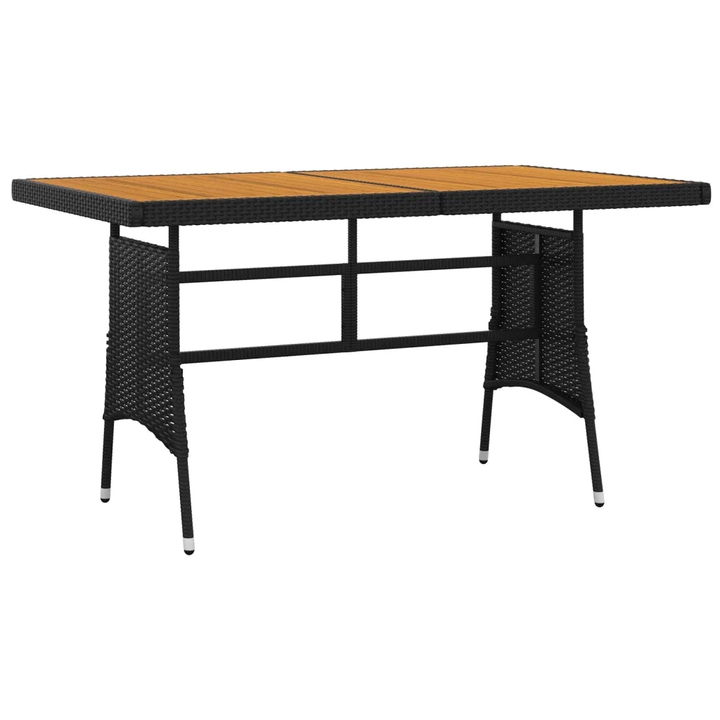 Set da Pranzo per Esterni 5 pz in Polyrattan Nero 3120098