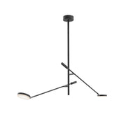 Maytoni Lampada da soffitto moderna Fad 2 luci LED integrato nero metallo diffusore acrilico