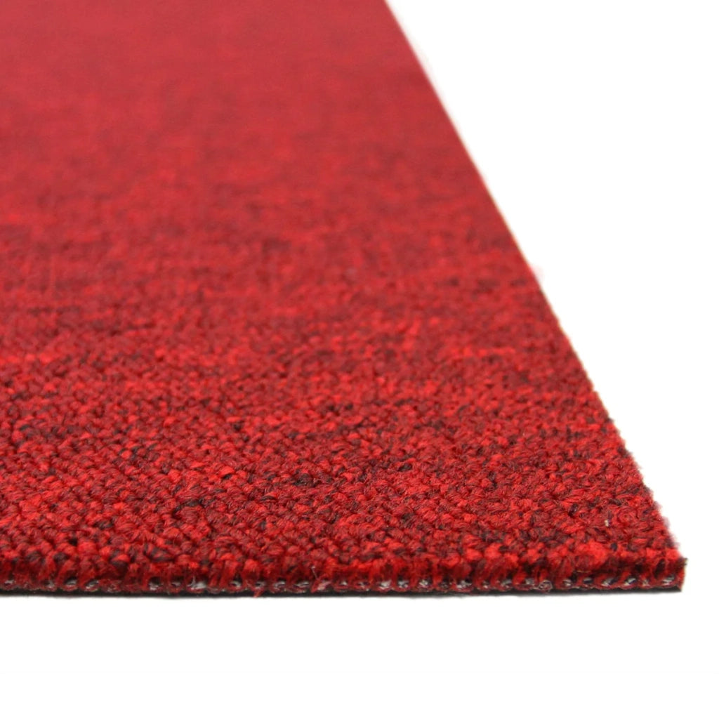 20 Quadrotte di Moquette 50x50cm Colore Rosso Scarlatto 5mq Dure per Casa Uffici