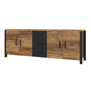 Buffet DARWIN – 220 cm in abete e nero opaco