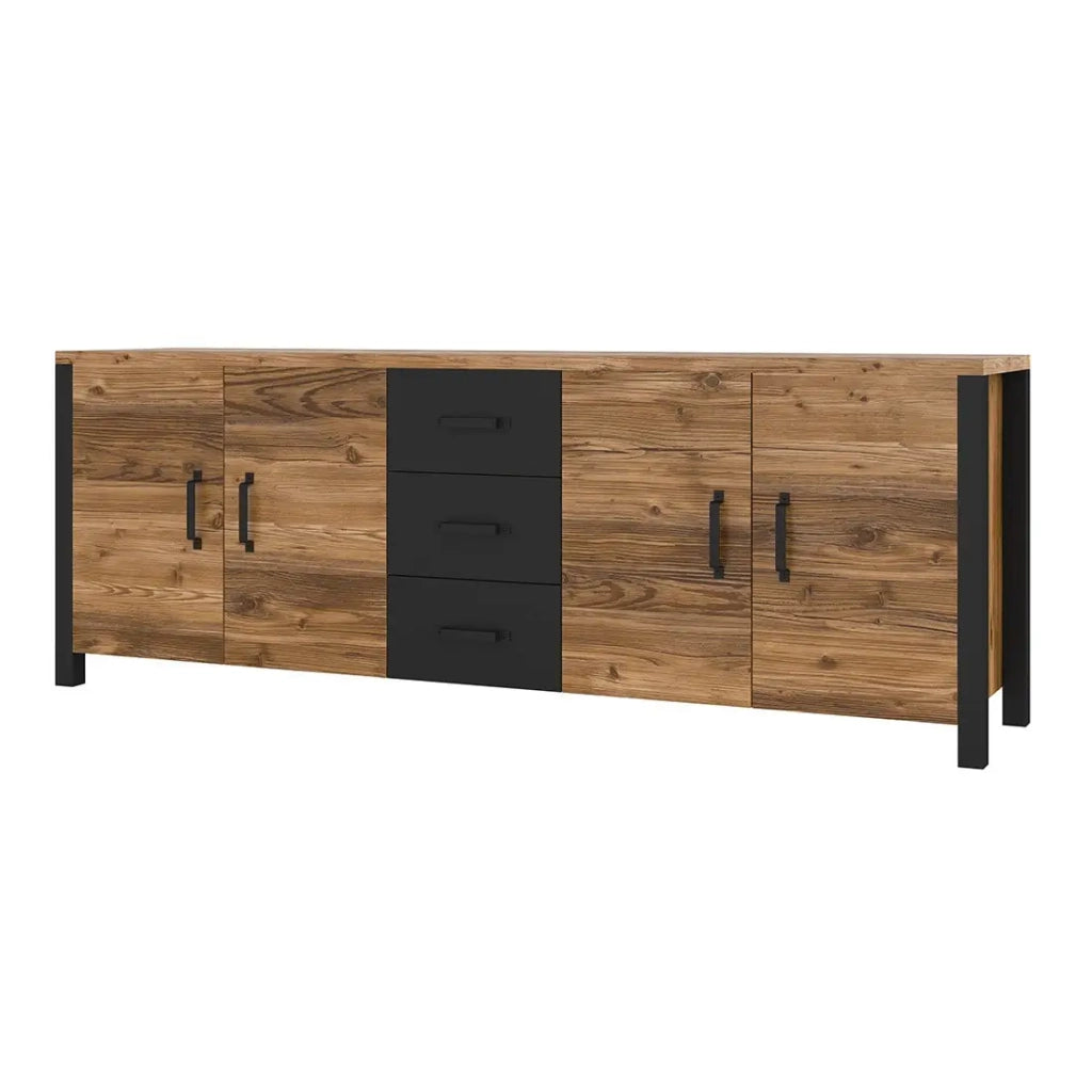 Buffet DARWIN – 220 cm in abete e nero opaco