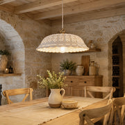 POMARANCE Lampadario in Ceramica Traforata Ø41 Rustico Country