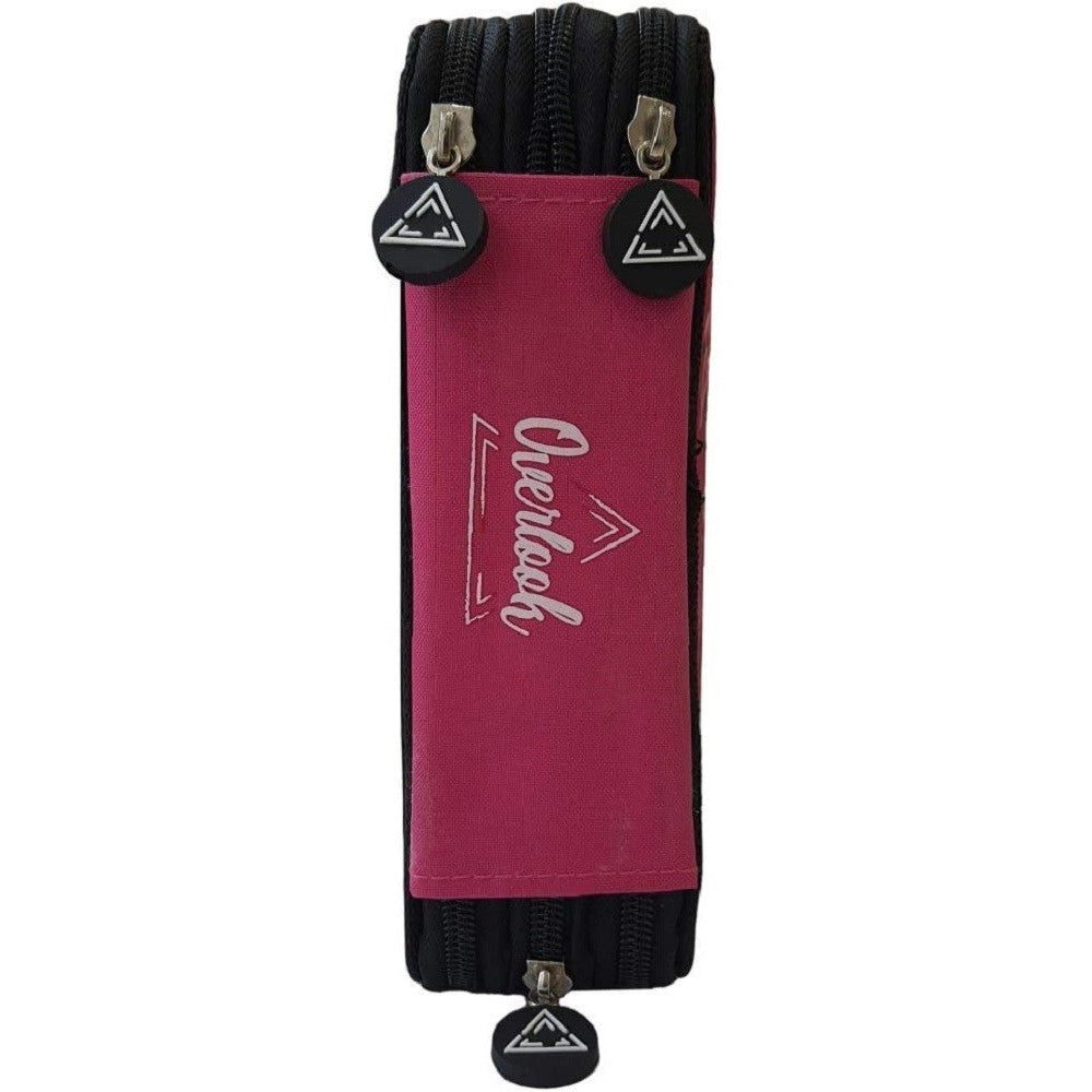 Trade Shop - Astuccio Scuola Overlook Multiscomparto 3 Zip Portacolori Pennarelli Penne -