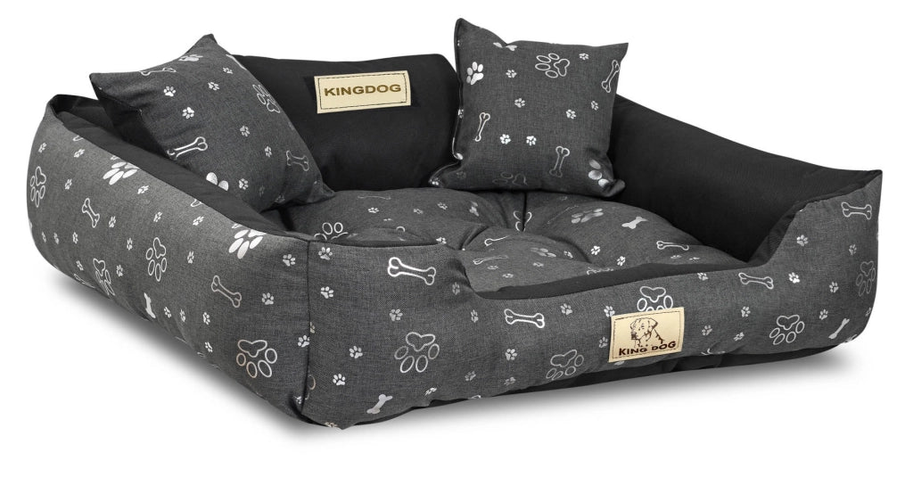 AIO FACTORY 75x65 cm KINGDOG Cuccia per cani impermeabile personalizzabile Silver Bones