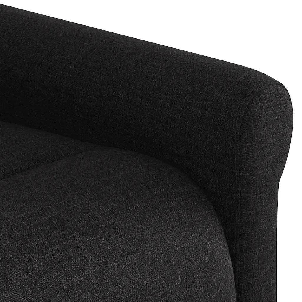 Divano Sedia-Poltrona Reclinabile in Tessuto Nero 684753