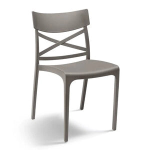 SEDIA CROIX IMPILABILE 46X54XH80CM TORTORA