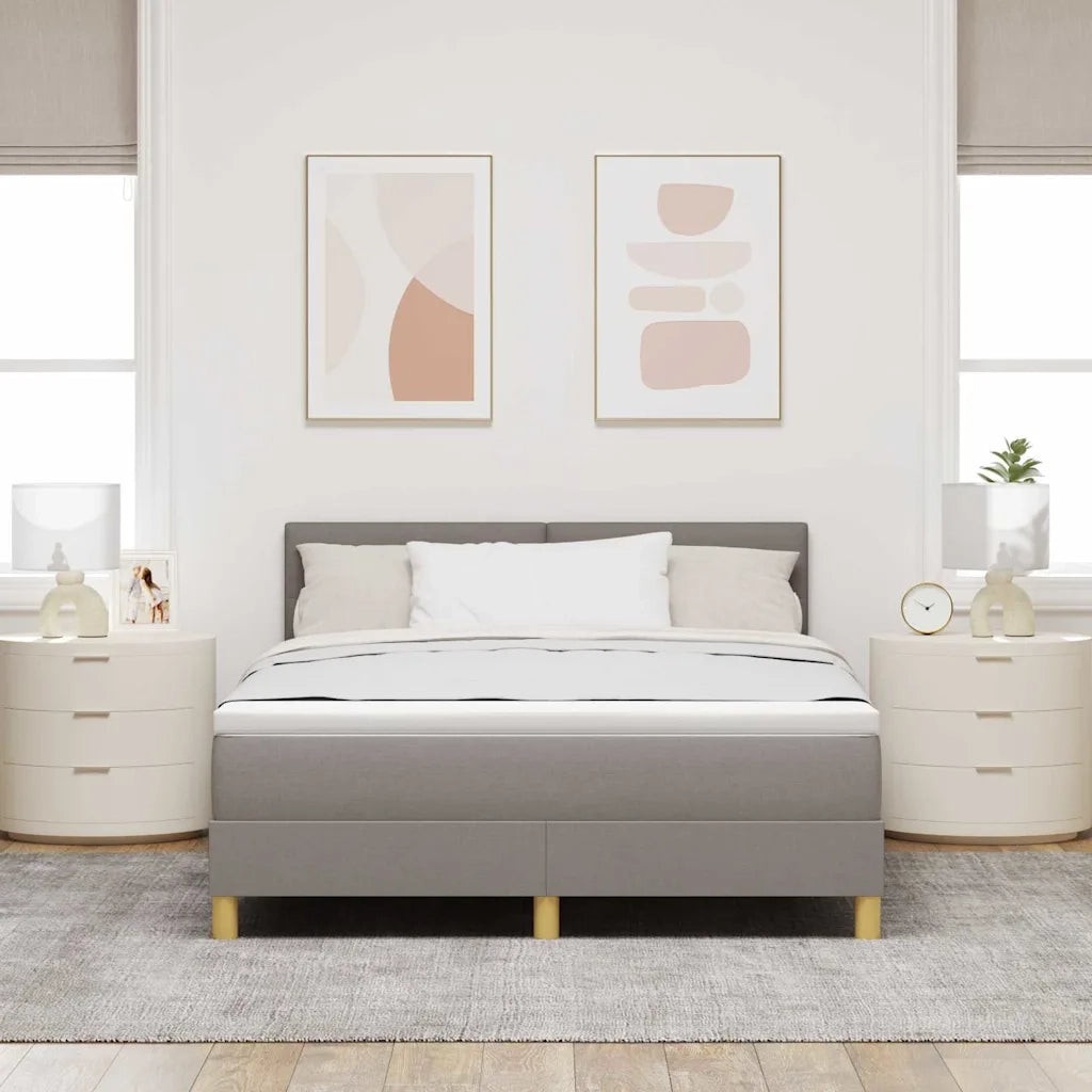 Letto a Sorgente LED con materasso Talpa 160 x 200 cm Tessuto