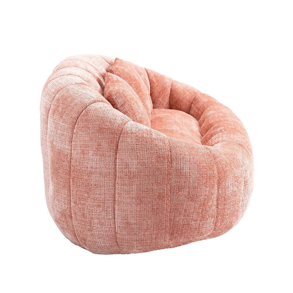 Bean bag - Xylo - chaise longue chenille rosa senza struttura