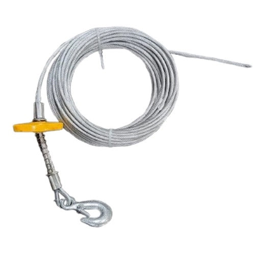 FUNE METALLICA ZINCATO CAVO VERRICELLO ARGANO GANCIO TRAINARE RIMORCHIO 20MT 6MM