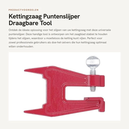 Accessorio per catena da taglio portatile - Serra a punti da campo - Strumento di fissaggio - Serra in metallo - Dimensioni: 12,5 x 8 cm