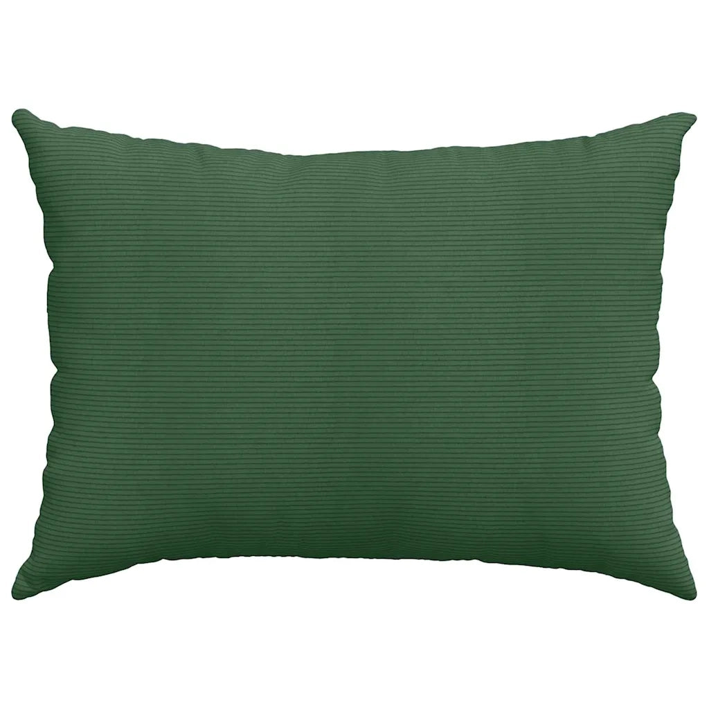 Cuscini da Divano 2 pcs Verde Scuro 70 x 50 cm Tessuto in Cords 42013779