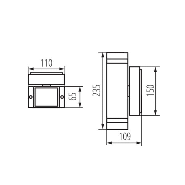 Applique esterna Kanlux ZEW 22442 grigio IP44 GU10