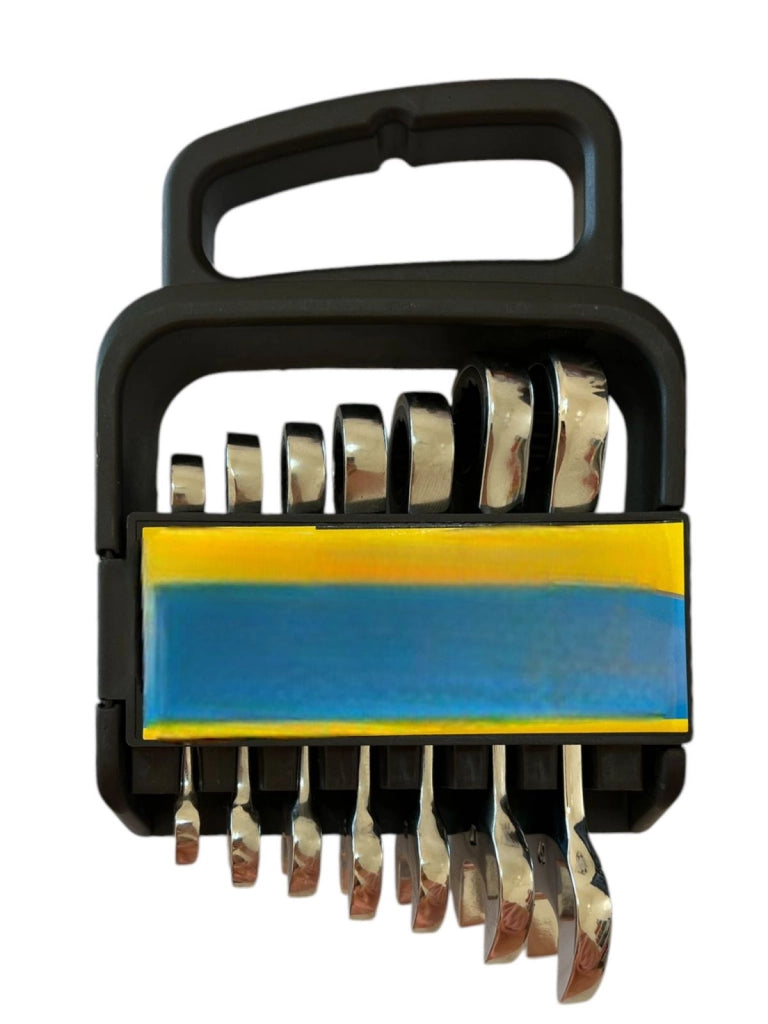 Set 7 chiavi combinate corte a cricchetto 8, 10, 11, 13, 14, 17 e 19mm 702-B