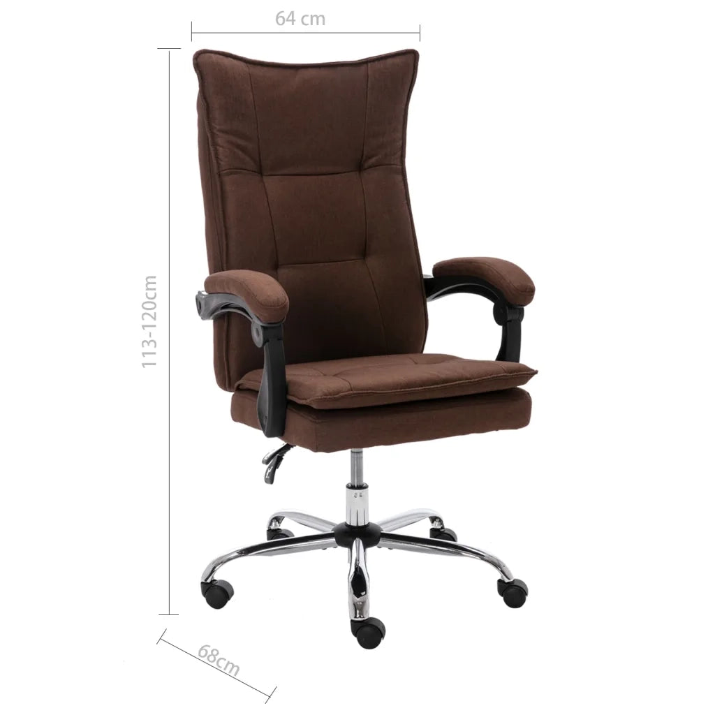 Sedia da Ufficio Marrone in Tessuto 20365