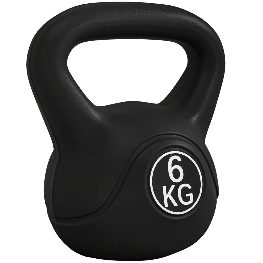 Kettlebell 6 kg ¨C Minimal ¨C 20x13x22 cm Nero