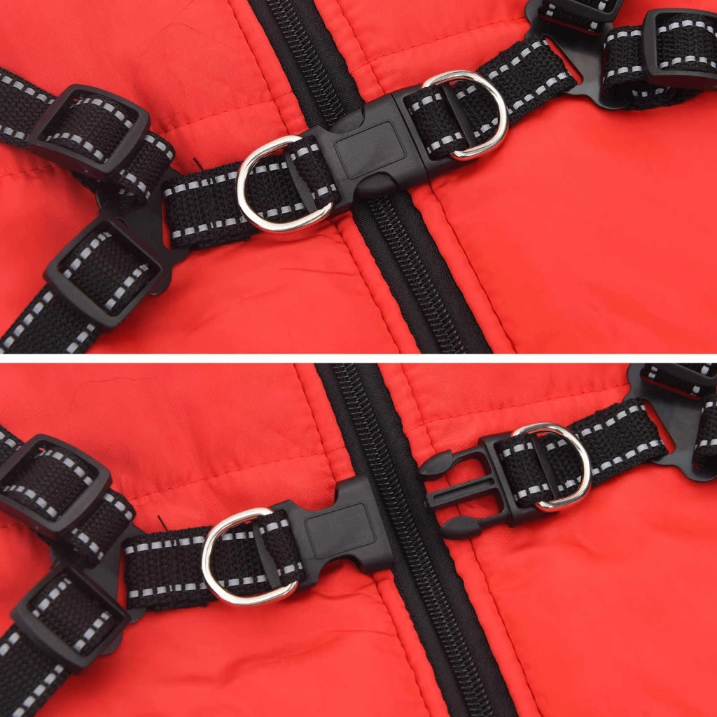 Cappotto per Cani Rosso L44 Pile e Poliestere 3422507