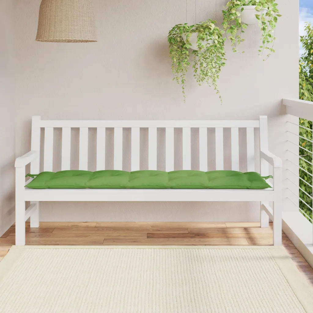 Cuscino Panca da Giardino-Cuscini per panchina da esterno Verde M¨¦lange 180x50x7 cm in Tessuto