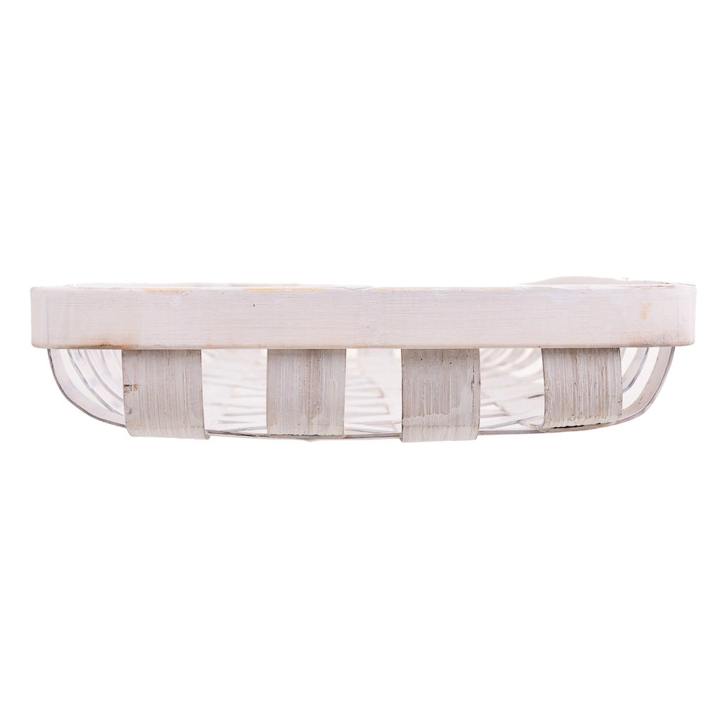 Vassoio in bambù bianco 75x21x5h