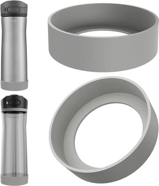 Scarpette per acqua - silicone - antiscivolo - protezione fondo - colore grigio - confezione da 2 pezzi - acquascarpa - compatibile con - Contigo Jackson Chill 2.0 20oz/24oz, Ashland Chill 20oz/24oz.