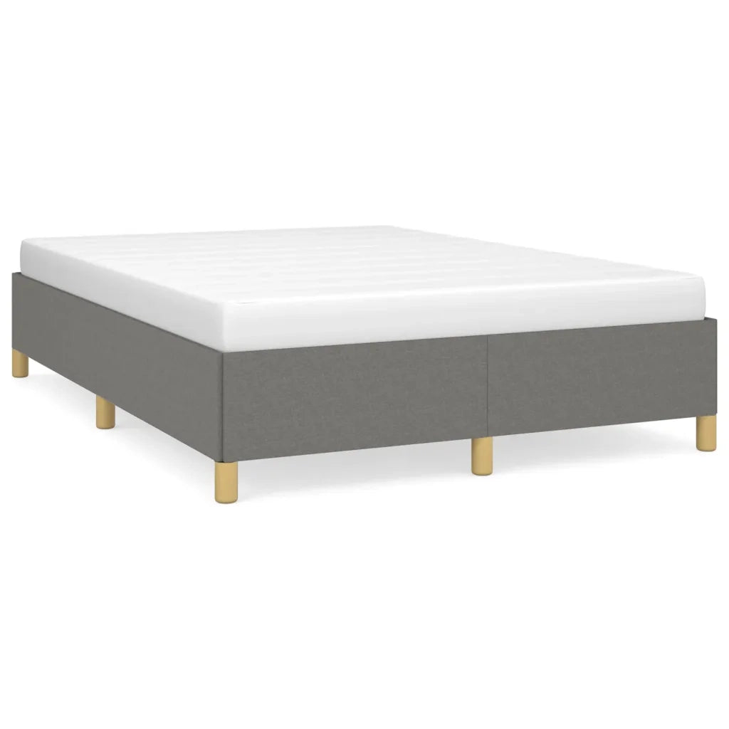 Letto matrimoniale | Letto per adulti | Giroletto senza Materasso Grigio Scuro 140x200 cm Tessuto