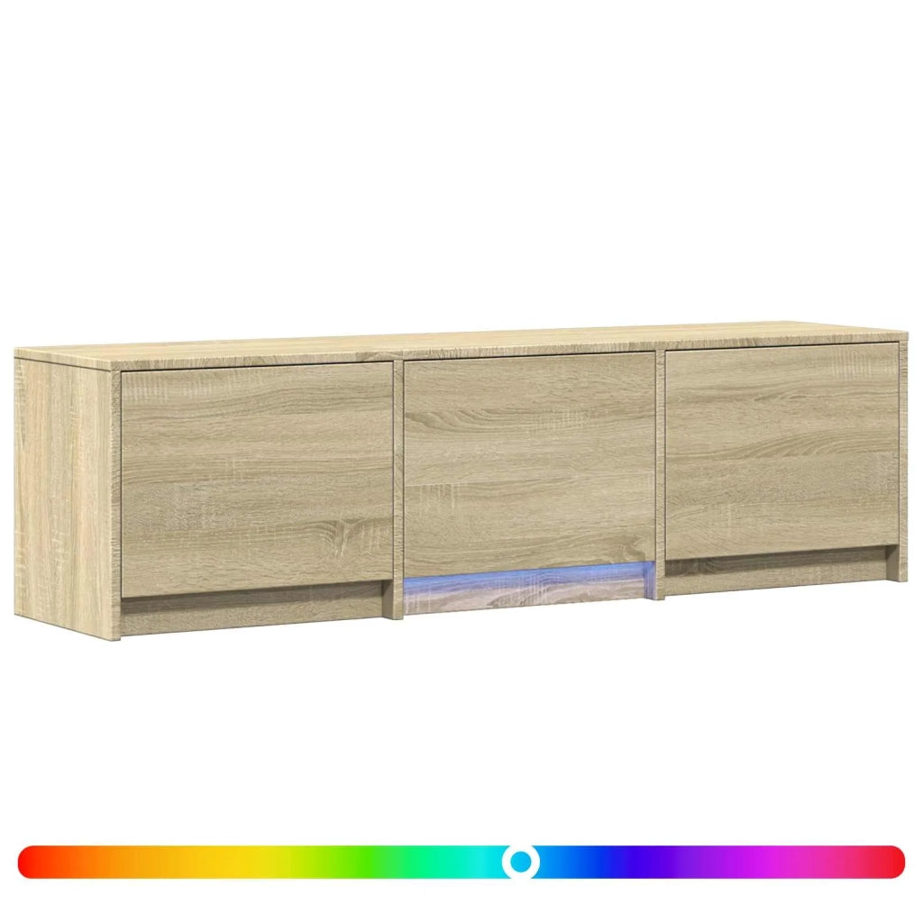 Mobile TV con LED-Credenza per TV Rovere Sonoma 140 x 34 x 40 cm