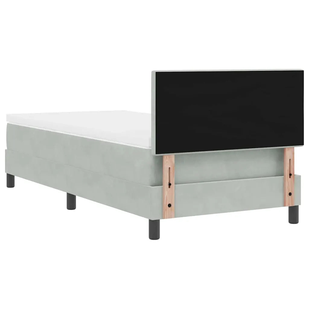 Letto a Sorgente LED con led Grigio chiaro 80 x 200 cm Velluto 3342614