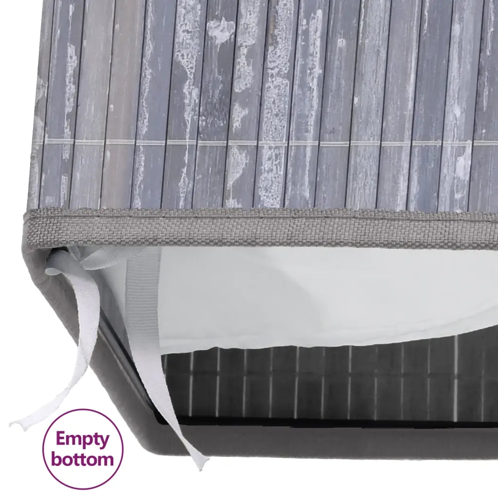 Cesto Portabiancheria in BambÃ¹ Grigio 72 L cod mxl 67782