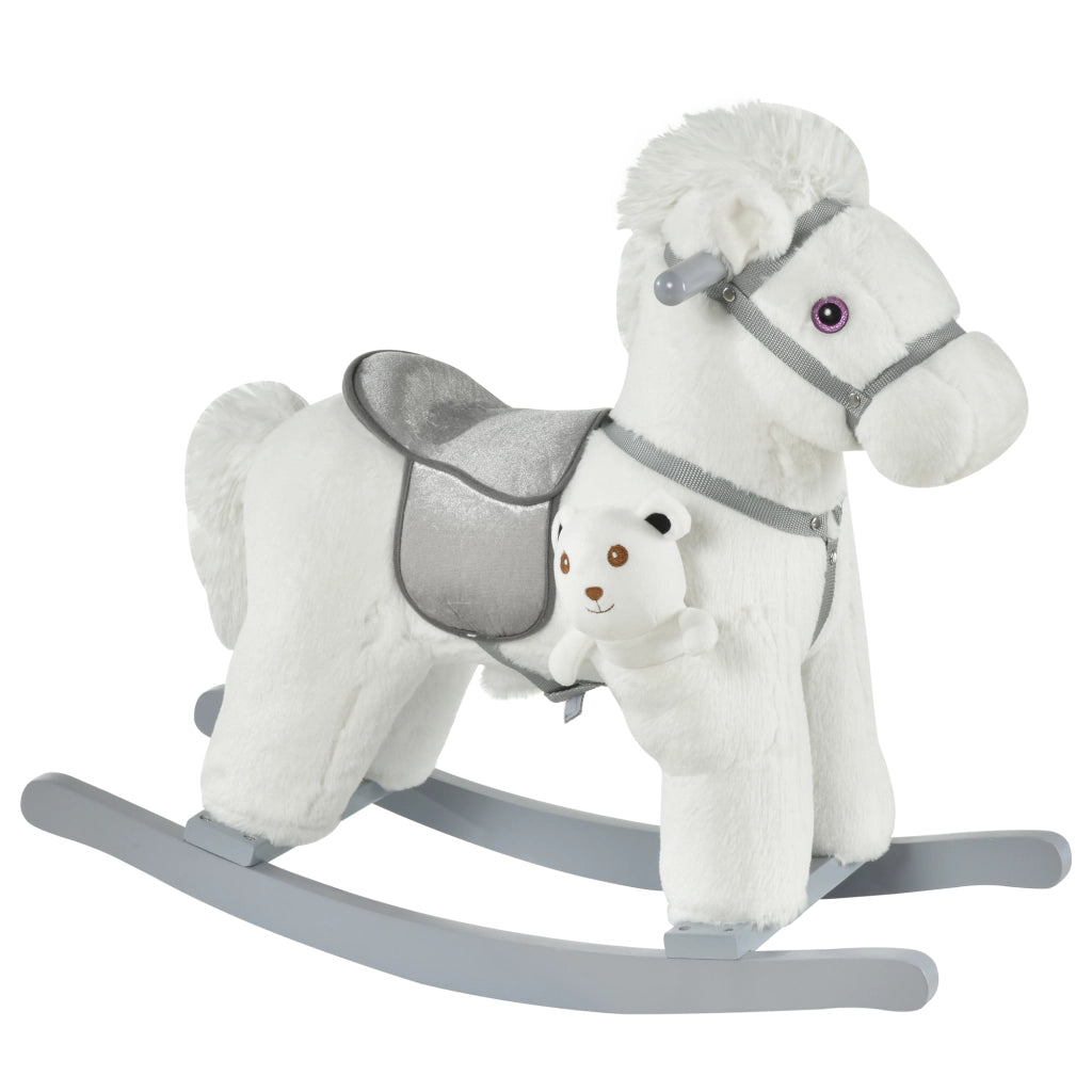 Cavallo a Dondolo per Bambini con Orsetto e Suoni ¨C Minimal ¨C 18-36 Mesi