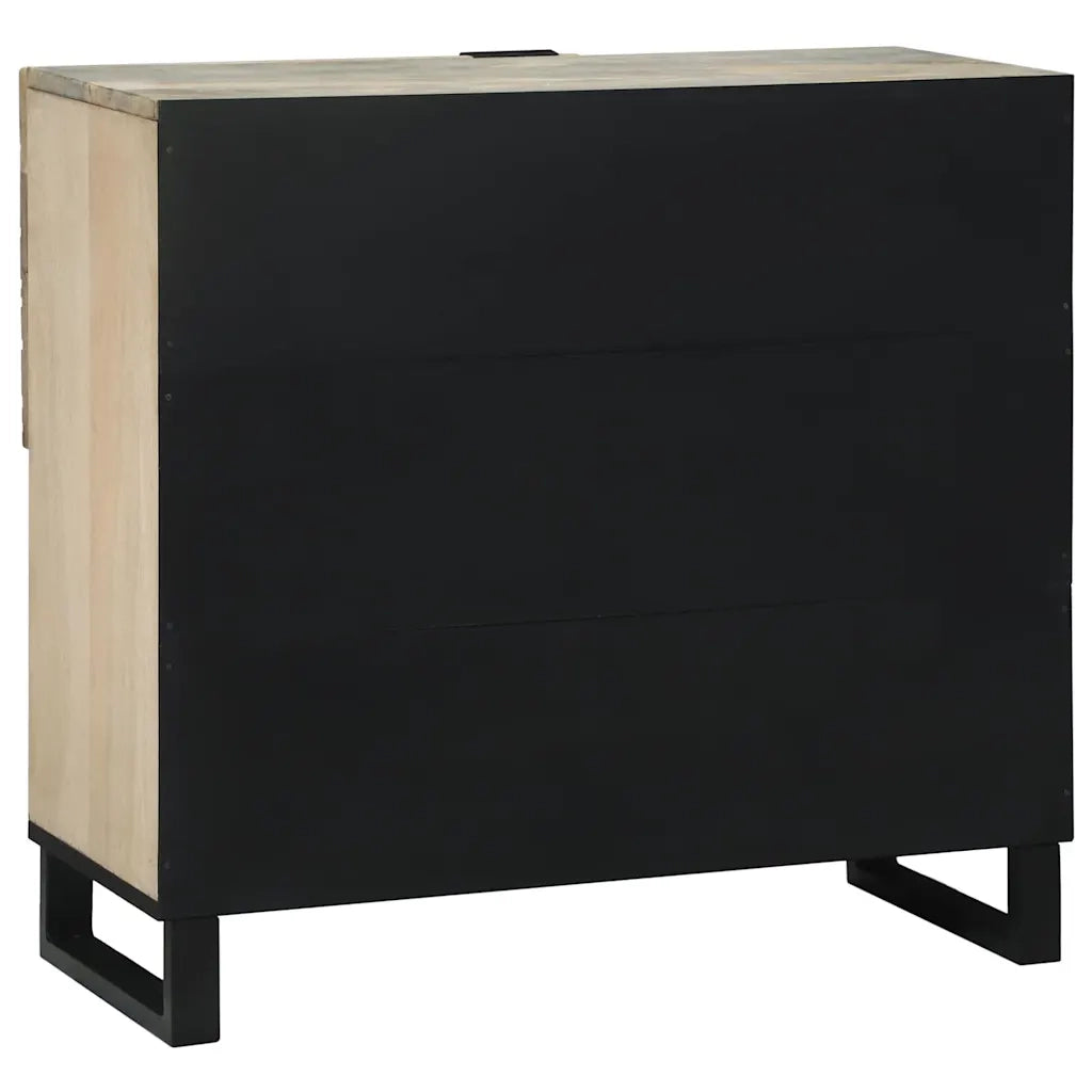 Credenza Bianco 80 x 33 x 75 cm legno massello di mango 4017999
