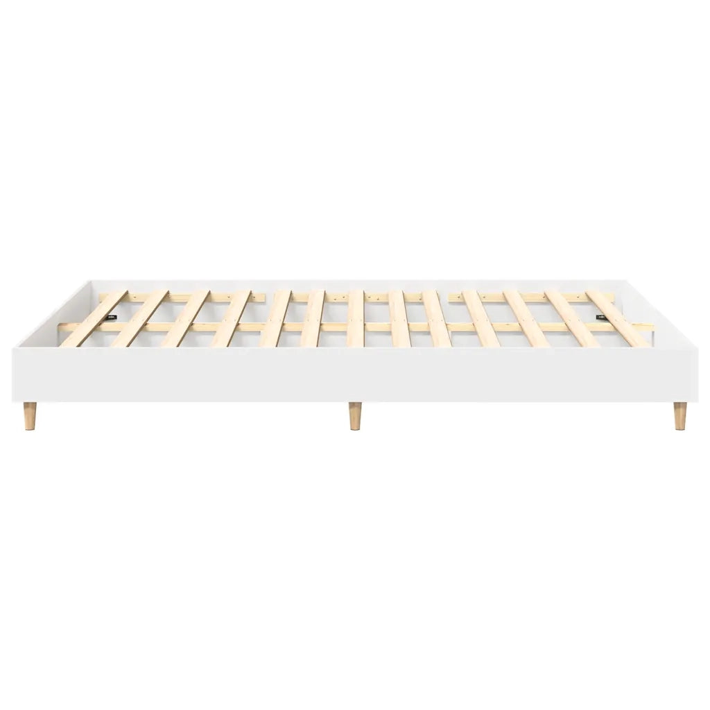 Letto matrimoniale | Letto per adulti | Giroletto senza Materasso Bianco 140x200 cm Legno Multistrato