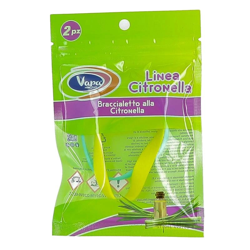BRACCIALETTI VAPA SILICONE 2 PZ CITRONELLA