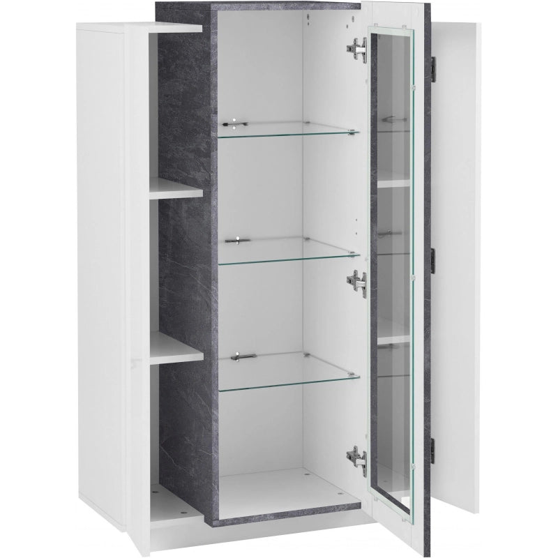 Vetrina Coro – Bianco e Report – 80x120x38
