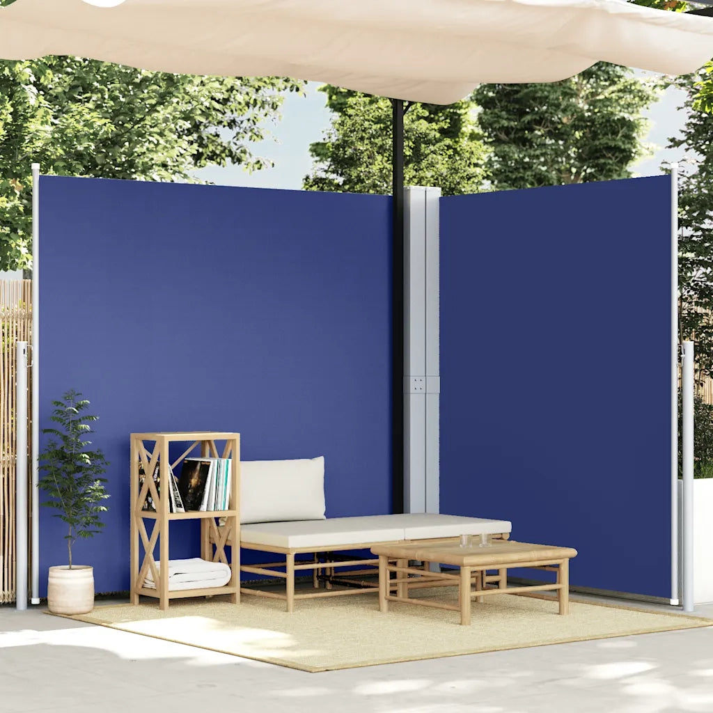 Tenda da Sole | Tenda parasole Laterale Retrattile Blu 200x600 cm