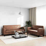 Set Divani 2 pz in Camoscio Artificiale Marrone 275226