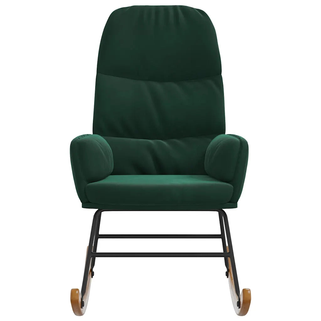 Sedia da Pranzo Verde Scuro in Velluto 4102623