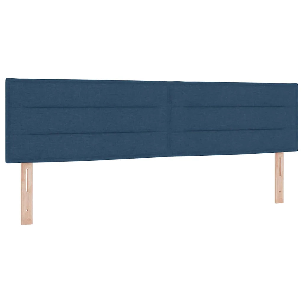 Letto a molle con testiera Blu 200 x 180 cm Tessuto 3341061