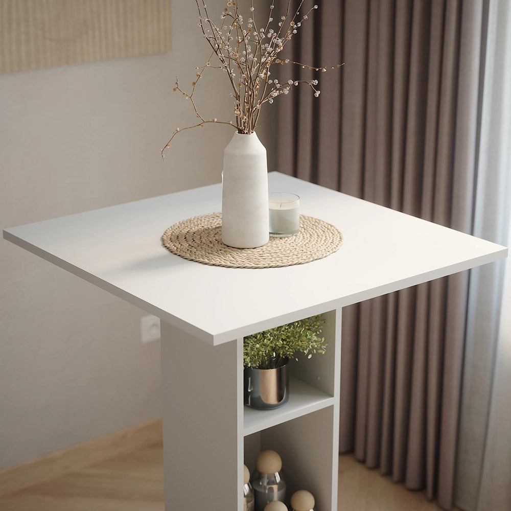 Vicco Tavolo da bar Bianco 75 x 75 cm