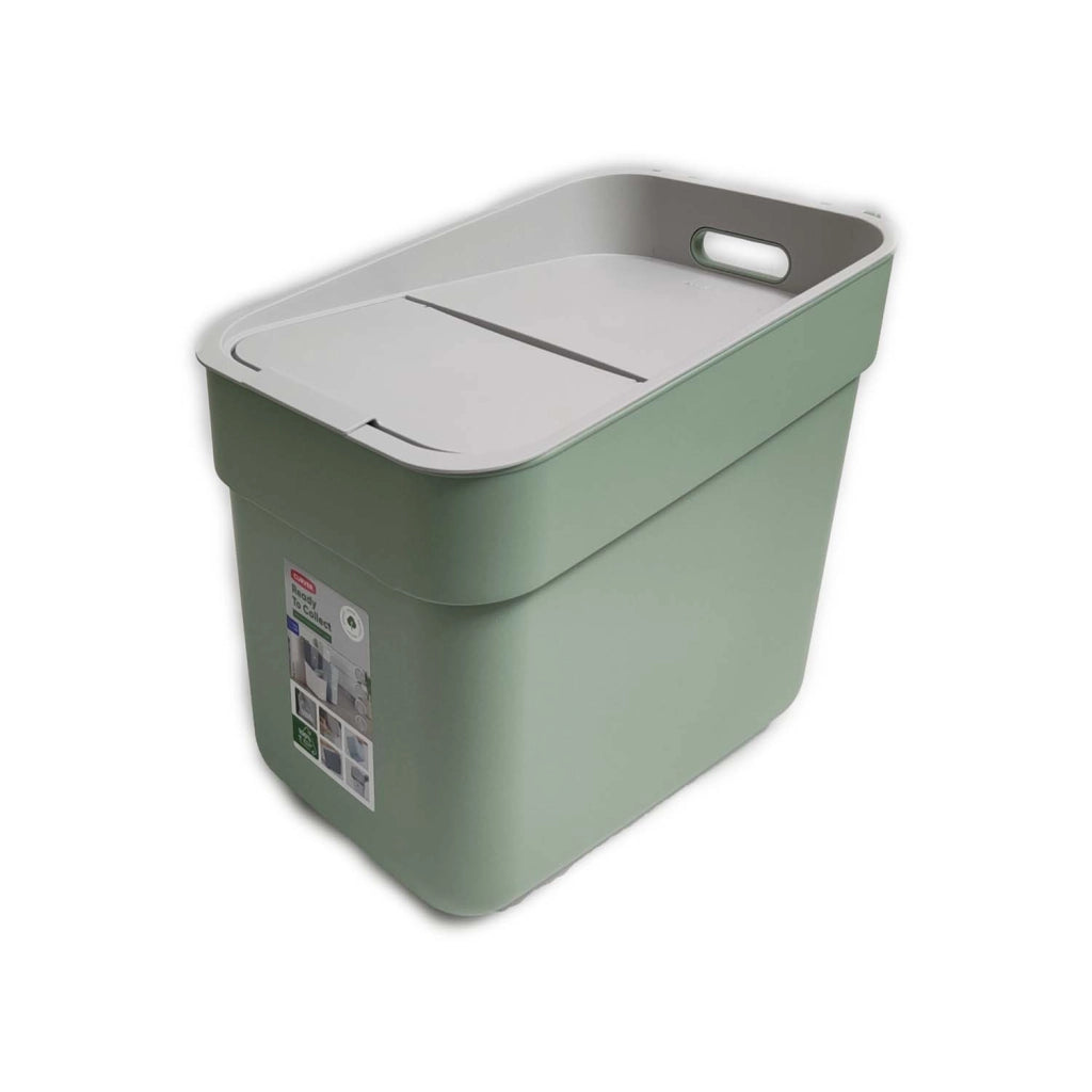 PATTUMIERA CURVER READY VERDE / GRIGIO LT. 20 CON FERMA BUSTA