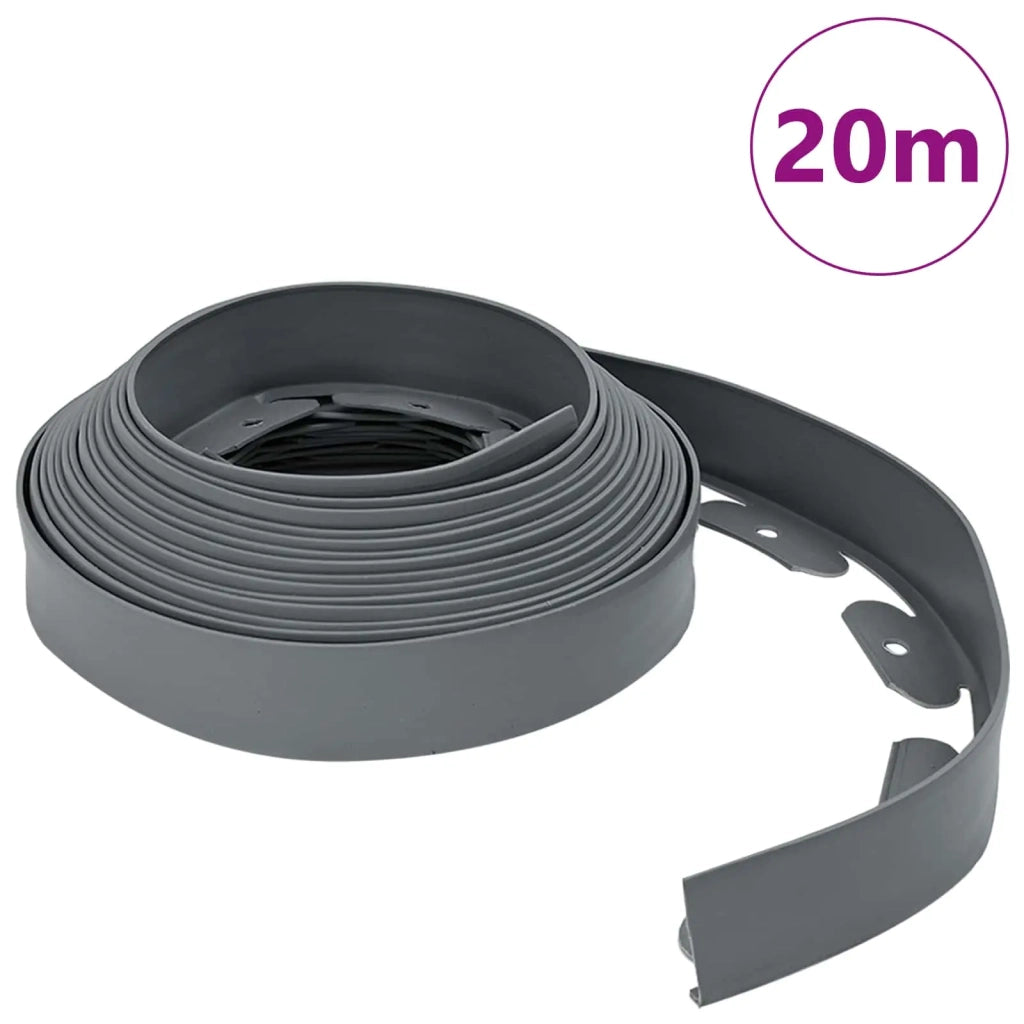Bordure per prato Grigio 2000 x 4 x 5 cm Plastica 42029845