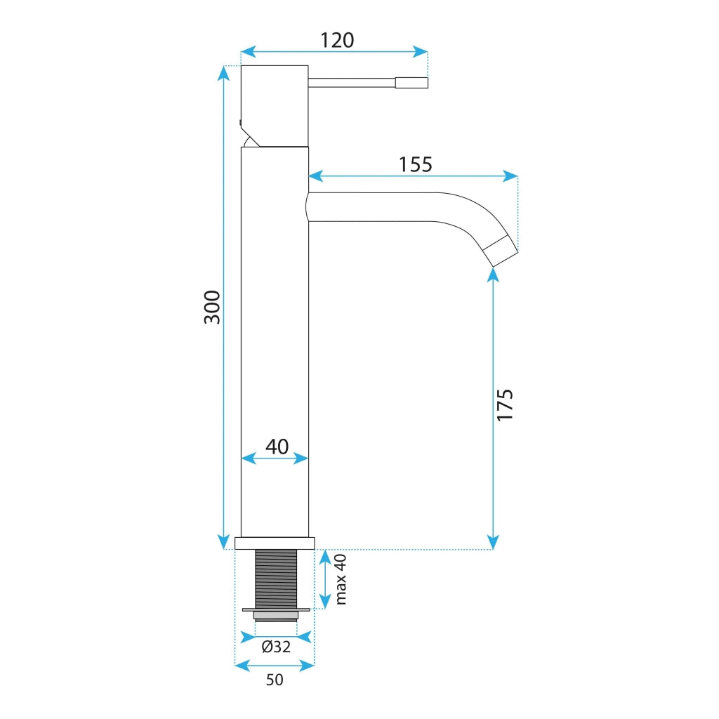 Rubinetto Da Lavabo Rea Lungo Diamond Chrome High