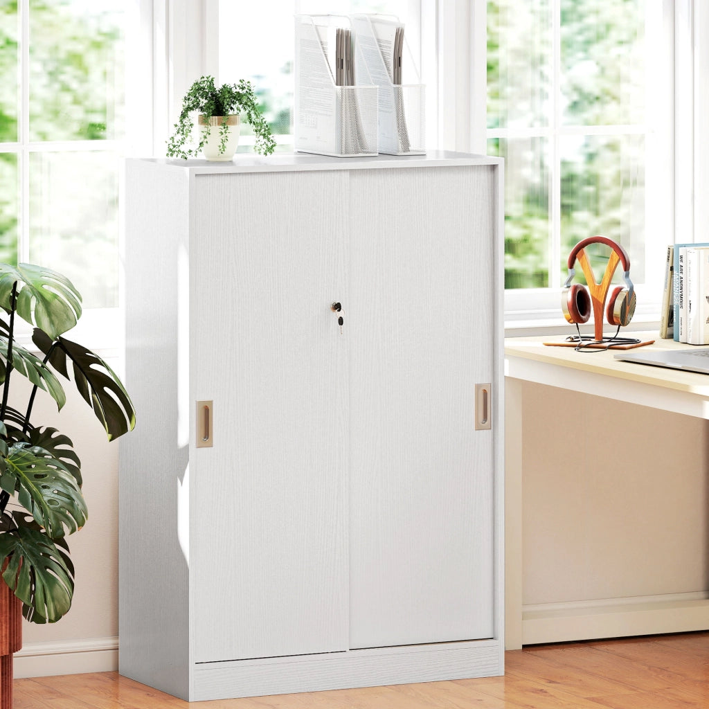 Armadio da Ufficio con Ripiani e Cassetti ¨C Minimal ¨C Bianco 80x40x120 cm