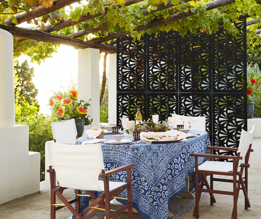 WINDSHELL - Pannello in PVC traforato - Parasole Colore: nero, Misura: 50x150 cm