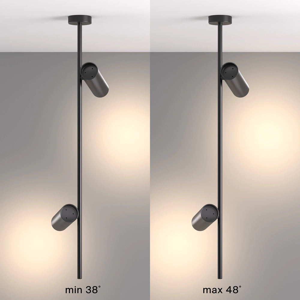 Plafoniera Maytoni Elti nera 2xGU10 77 cm alluminio