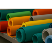 Telone PVC Rosso Altezza 250CM, 680g/mq - Taglio Mezzo Metro Lineare - Impermeabile e Resistente