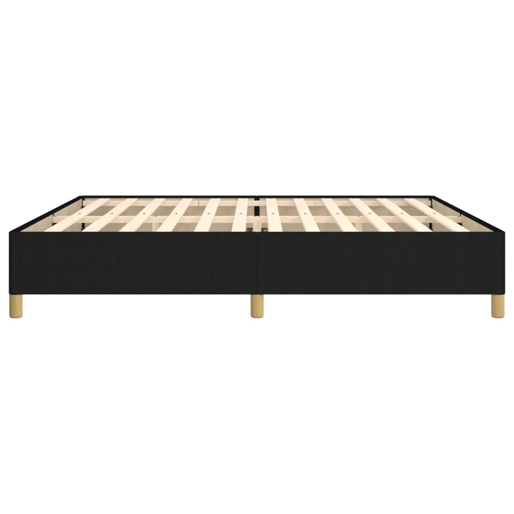 Giroletto senza Materasso Nero 200x200 cm in Tessuto 347191
